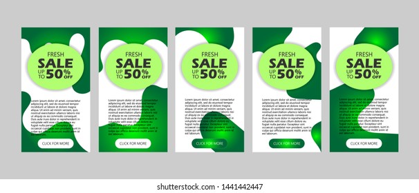 Dynamic modern fluid mobile for sale banners. Sale banner template design, Flash sale special offer set and can use for instagram