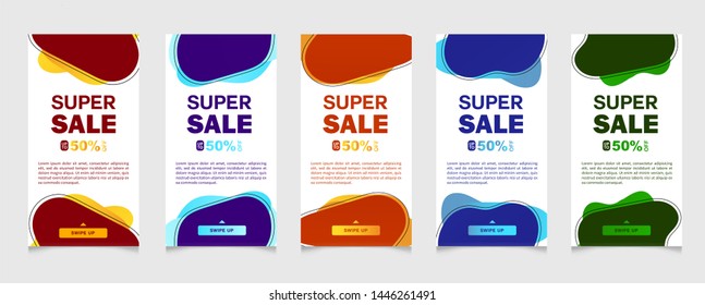Dynamic modern fluid mobile for sale banners. Sale banner template design, vector greeting card, best price, flash sale, super sale special offer set