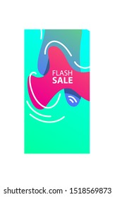 Dynamic modern fluid mobile for sale banners. Sale banner template design, Super sale special offer set.Vector illustration