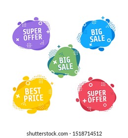 Dynamic modern fluid mobile for sale banners. Sale banner template design, Flash sale special offer set and can use for social media.
