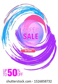 Dynamic modern fluid mobile for sale banners. Sale banner template design, Super sale special offer set.Vector illustration
