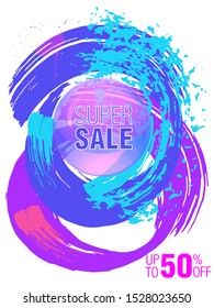Dynamic modern fluid mobile for sale banners. Sale banner template design, Super sale special offer set.Vector illustration