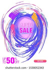 Dynamic modern fluid mobile for sale banners. Sale banner template design, Super sale special offer set.Vector illustration