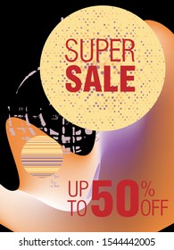 Dynamic modern fluid mobile for sale banners. Sale banner template design, Super sale special offer set.Vector illustration