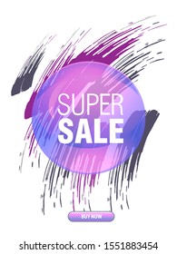 Dynamic modern fluid mobile for sale banners. Sale banner template design, Super sale special offer set.Vector illustration