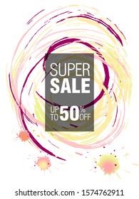 Dynamic modern fluid mobile for sale banners. Sale banner template design, Super sale special offer set.Vector illustration