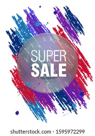 Dynamic modern fluid mobile for sale banners. Sale banner template design, Super sale special offer set.Vector illustration