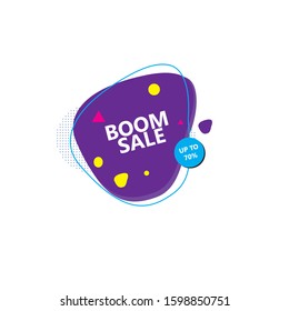 Dynamic modern fluid mobile for sale banners. Sale banner template design isolated on white background, suitable for social media, coupon, label, brochure, badge, poster, price tag. Sale promotion