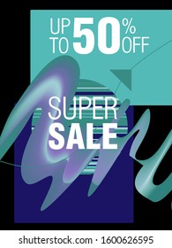 Dynamic modern fluid mobile for sale banners. Sale banner template design, Super sale special offer set.Vector illustration
