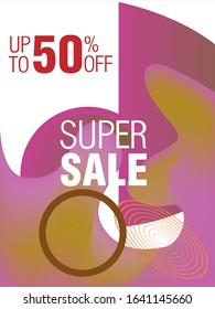 Dynamic modern fluid mobile for sale banners. Sale banner template design, Super sale special offer set.Vector illustration