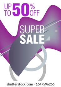 Dynamic modern fluid mobile for sale banners. Sale banner template design, Super sale special offer set.Vector illustration