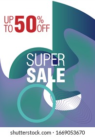 Dynamic modern fluid mobile for sale banners. Sale banner template design. Super sale special offer set. Vector illustration