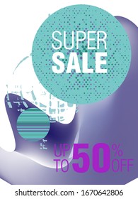 Dynamic modern fluid mobile for sale banners. Sale banner template design. Super sale special offer set. Vector illustration