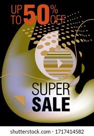 Dynamic modern fluid mobile for sale banners. Sale banner template design. Super sale special offer set. Vector illustration