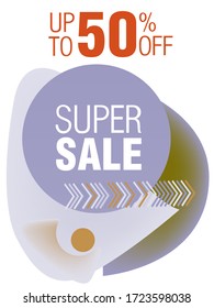 Dynamic modern fluid mobile for sale banners. Sale banner template design. Super sale special offer set. Vector illustration
