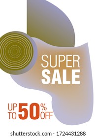 Dynamic modern fluid mobile for sale banners. Sale banner template design. Super sale special offer set. Vector illustration