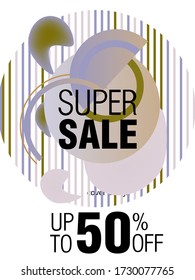 Dynamic modern fluid mobile for sale banners. Sale banner template design. Super sale special offer set. Vector illustration