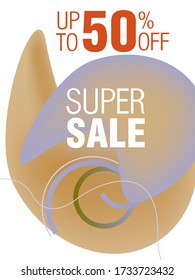 Dynamic modern fluid mobile for sale banners. Sale banner template design. Super sale special offer set. Vector illustration