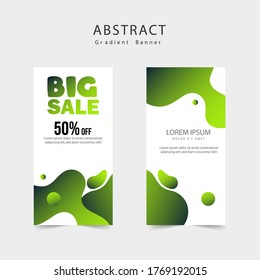 Dynamic modern fluid mobile for sale banners, Gradient color banner template design. Big Sale Vector Illustration