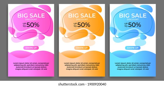 Dynamisches modernes Flüssigkeits-Handy für den Verkauf von Bannern. Design der Werbebanner-Vorlage für den Verkauf, Sonderangebot für den Superverkauf.Vektorgrafik