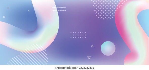 Dynamic modern fluid shapes background. Vibrant gradient liquid shapes poster. Vector illustration. Futuristic design template for covers, placards, posters, flyers, presentations, cards, banners, ads