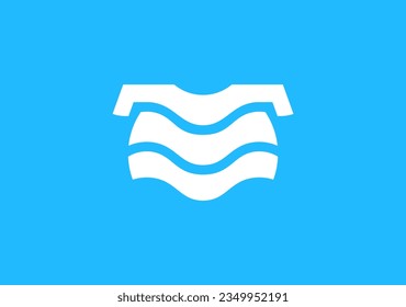 Dynamic and modern, the geometric abstract wave logo symbol exudes energy and style with its captivating design