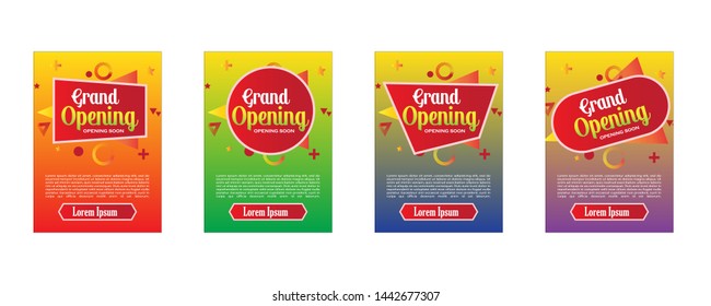 Dynamic modern for grand opening, flash sale banners. Sale banner template design, Flash sale special offer set