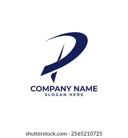 A dynamic and modern logo featuring the letter "P" with a stylized crescent shape. Logo conveys movement, growth, and innovation, suitable for businesses in technology, sports, or transportation