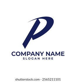 A dynamic and modern logo featuring the letter "P" with a stylized crescent shape. Logo conveys movement, growth, and innovation, suitable for businesses in technology, sports, or transportation