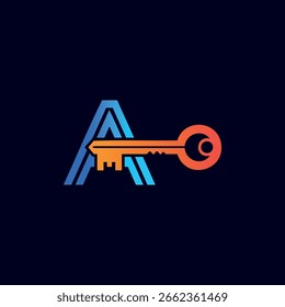 A dynamic and modern logo featuring the letter 'A' with a key. The combination of a structured blue 'A' and a vibrant orange key suggests innovative solutions and creative access.