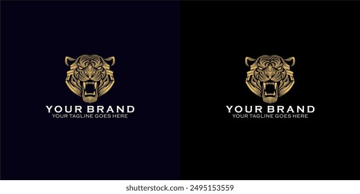 A dynamic modern masculine logo depicting a tiger gives an impression of strength, speed and wisdom