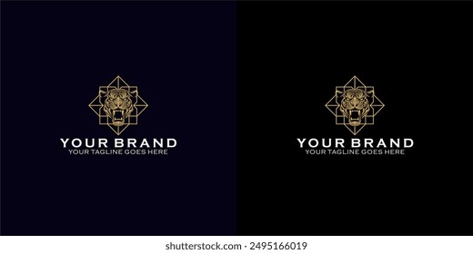 A dynamic modern masculine logo depicting a tiger gives an impression of strength, speed and wisdom
