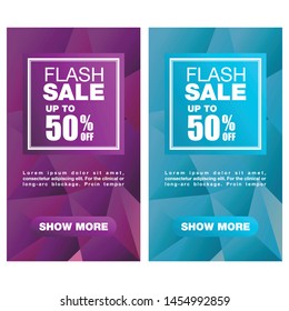 Dynamic modern mobile for sale banners. Sale banner template design, Flash sale special offer set and can use for instagram