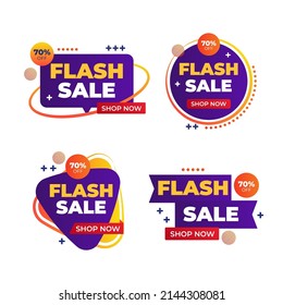 Dynamic modern mobile for sale banners. Sale banner template design, Flash sale special offer set