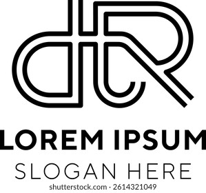 Dynamic and modern monogram design with a racing spirit (editable outlines). Perfect for automotive brands, driving apps, or high-speed concepts.