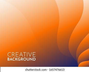 Diseño moderno dinámico de póster líquido abstracto naranja y azul. Diseño fluido para portaaaafiches de aterrizaje web móvil. Ilustración vectorial de líneas blandas. Eps10. Fondo creativo de estilo futurista líquido. 3d