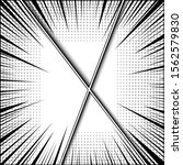 Dynamic monochome comic composition with rays and halftone humor effects divided by lines and shadows. Vector illustration