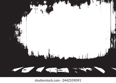 Dynamic Monochrome Texture, Grunge Texture Abstract Background with Striking Black and White Tones