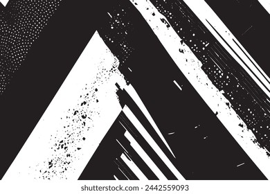 Dynamic Monochrome Texture, Grunge Texture Abstract Background with Striking Black and White Tones