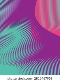 Dynamic Motion Abstract Geometric Line poster   Modern Optical Illusion  and shape distortion with halftone grid dyanmic graphics for wallart and banner