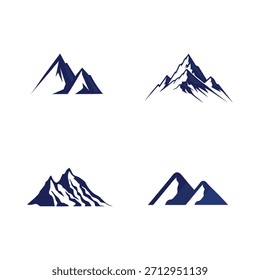 Vector dinámico de la insignia de la cresta de la montaña para la expedición, la escalada y las Organizaciones de aventura