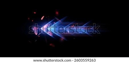 Dynamic movement of high-speed arrow of light energy. Vector