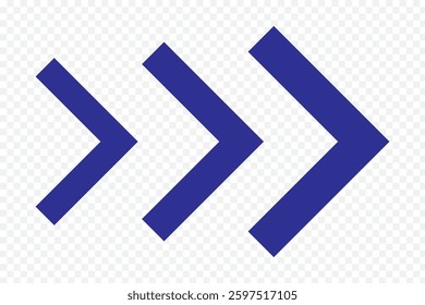 Dynamic Moving Arrow Icon. Arrow icons group. Set of colorful arrows symbols with blend effect. Chevron symbols. Vector isolated on white background. Eps 10