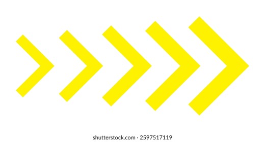 Dynamic Moving Arrow Icon. Arrow icons group. Set of colorful arrows symbols with blend effect. Chevron symbols. Vector isolated on white background. Eps 10