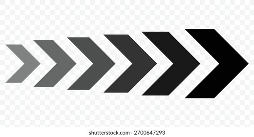 Dynamisches Pfeilsymbol. Pfeil, Cursor, dynamisches Schnellzeichen. 10 EPS