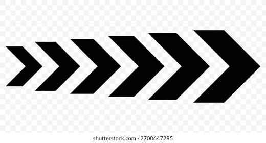 Dynamisches Pfeilsymbol. Pfeil, Cursor, dynamisches Schnellzeichen. 10 EPS