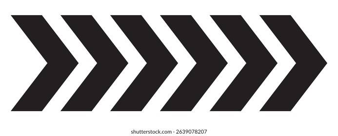 Dynamic moving arrow symbol. Arrow moving dynamic sign. Directional arrow sign vector design and illustration,