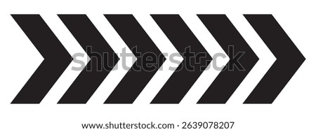 Dynamic moving arrow symbol. Arrow moving dynamic sign. Directional arrow sign vector design and illustration,