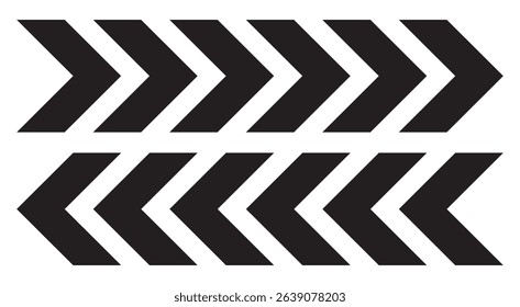 Dynamic moving arrow symbol. Arrow dynamic symbol. Speed, fast arrows symbols set elements. Chevron arrow icon. vector illustration eps 10,