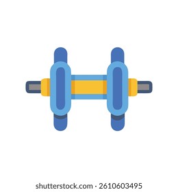 Dynamic Multi-Angle Weighted Ab Roller Icon. Design of Fitness and Gym Icons.